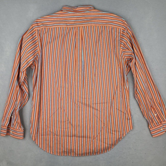 Ralph Lauren Shirt Men's XL Orange‎ Striped Classic Fit Button Down Casual - Picture 5 of 11